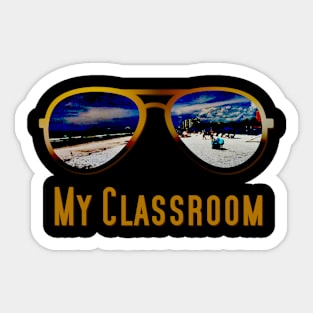 Beach My Classroom Sunglasses Sticker